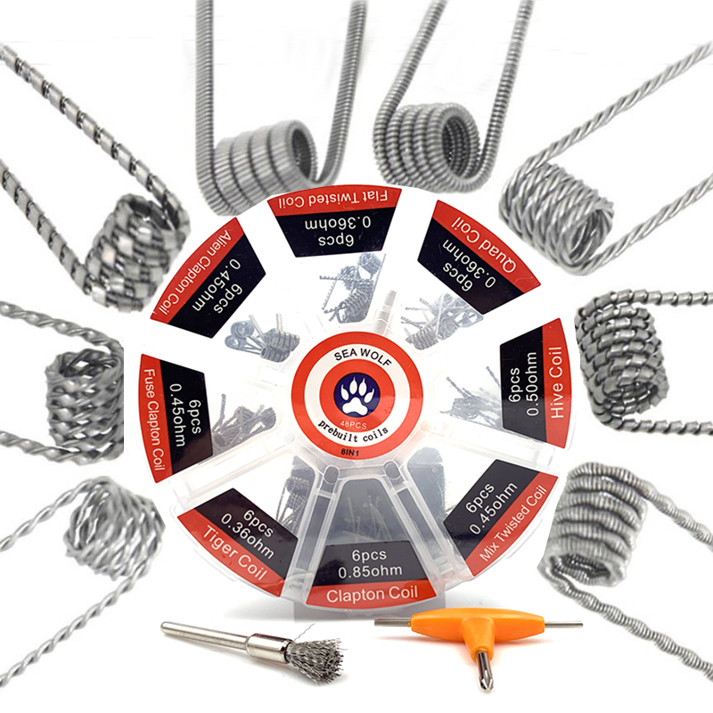 Prebuilt Coil 8 Types Alien Cl - Clapton Wire Pre Built recension och pris