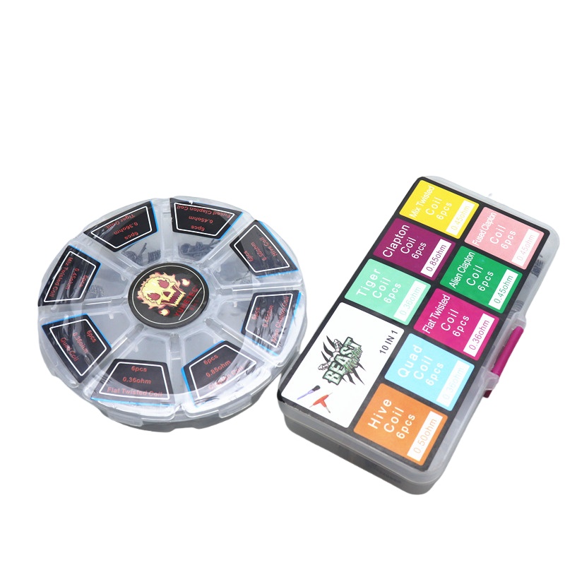 48Pcs/Set Pre Built Coils RTA  - Clapton Wire Pre Built recension och pris