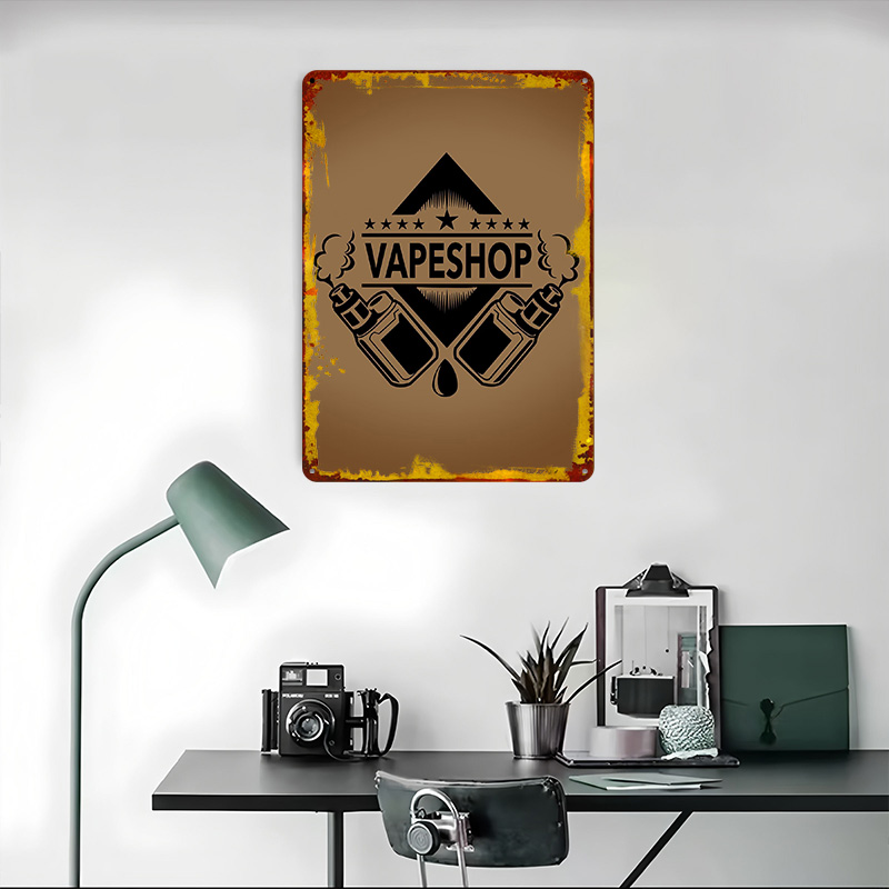 Vape Shop Logo Tinplate Poster - Vaping Shop recension och pris