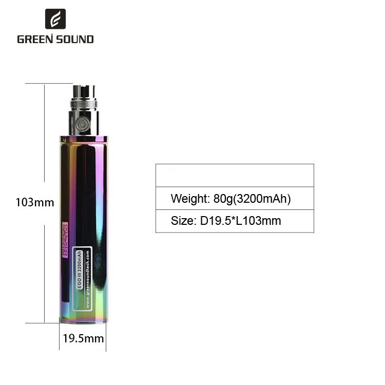 GS Ego 3 III 3200mAh Battery V - Vaping Area recension och pris