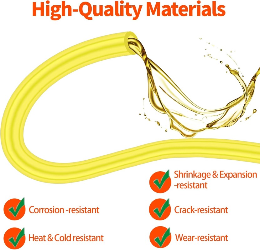Yellow Fuel Line Hose Set 2x3. - Weed Vaping Accessories recension och pris