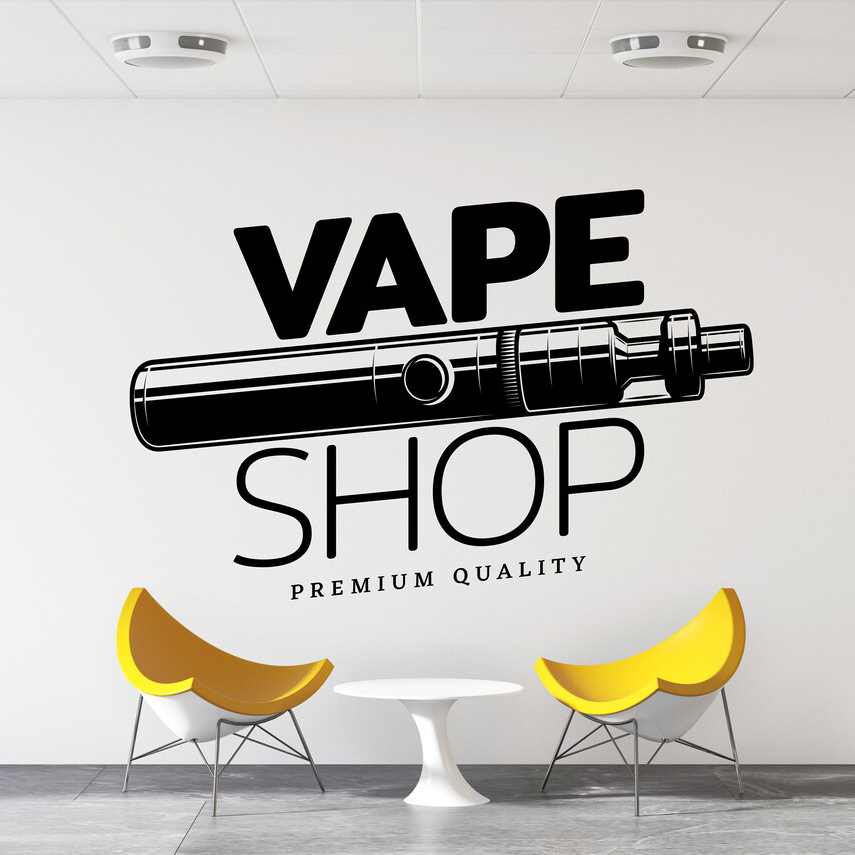 Vape Shop Wall Decal Window St - Vaping Store recension och pris