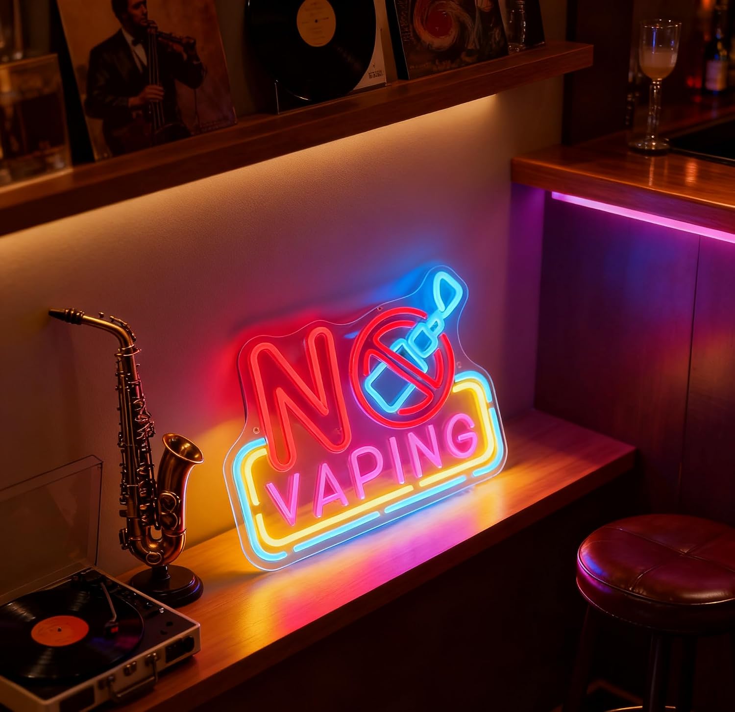 No Vaping LED Neon Sign USB Po - Vaping Shop recension och pris