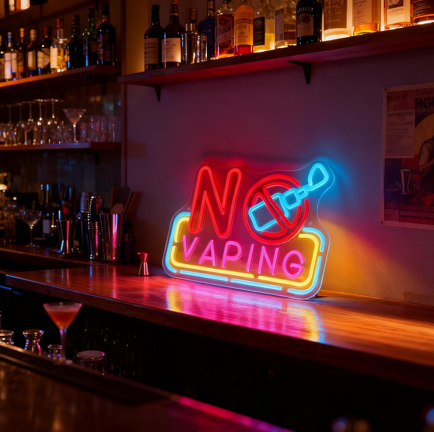 No Vaping LED Neon Sign USB Po - Vaping Shop recension och pris