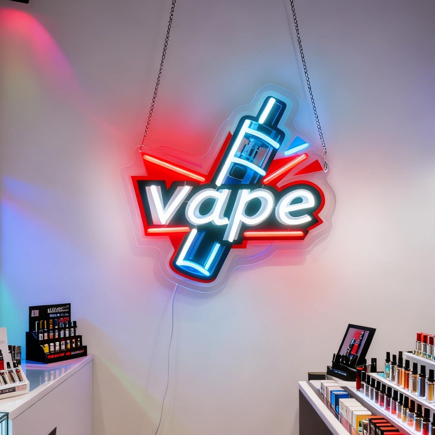 Vape Neon Sign USB Dimmable LE - Vaping Store recension och pris