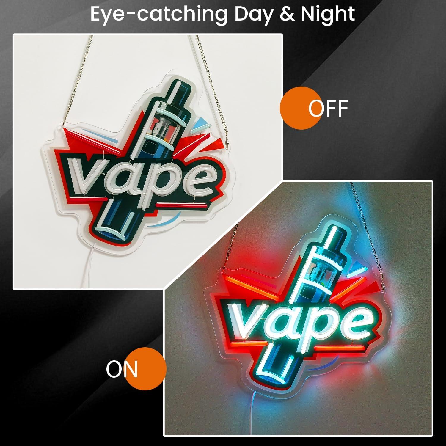 Vape Neon Sign USB Dimmable LE - Vaping Store recension och pris