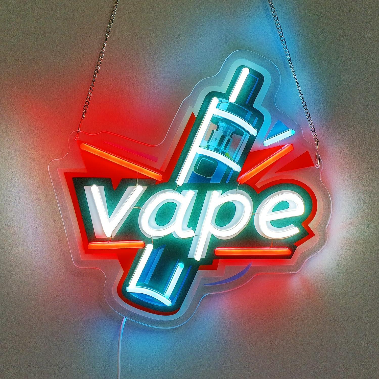 Vape Neon Sign USB Dimmable LE - Vaping Store recension och pris