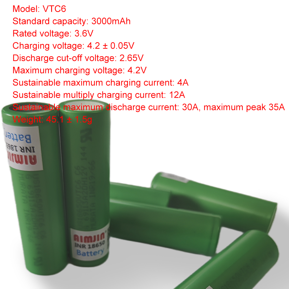 VTC6 18650 Battery 3000mAh 3.7 - Vape Battery 18650 recension och pris