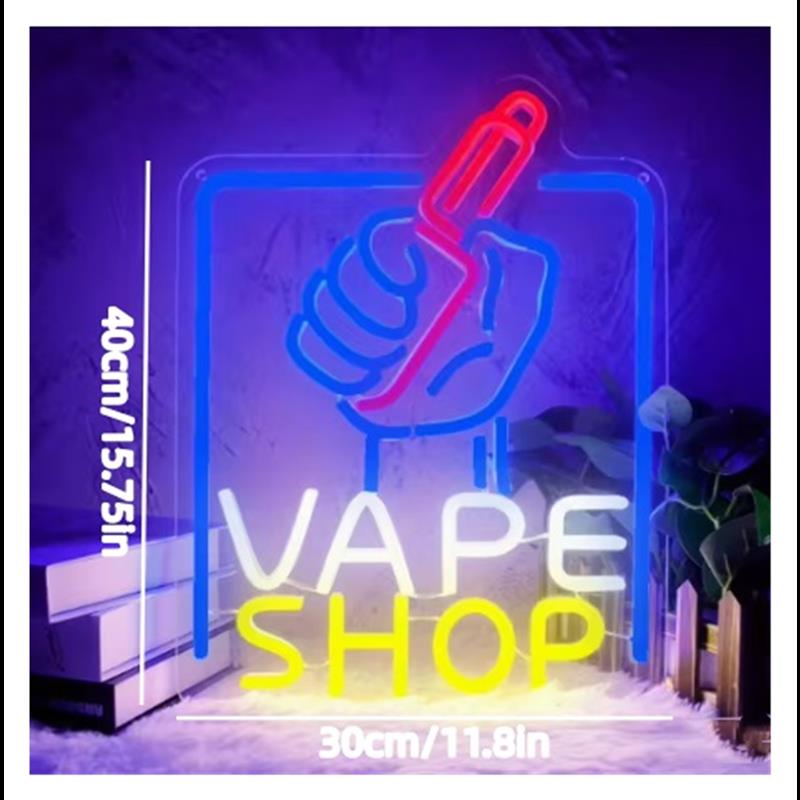 Vape Shop Neon Sign Hand Holdi - Vaping Store recension och pris