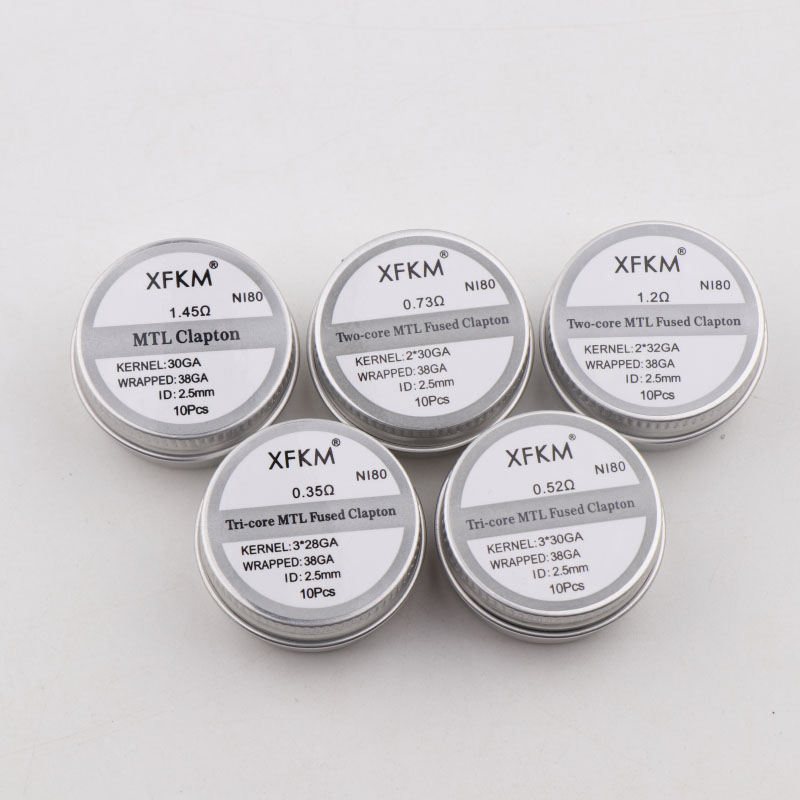 NEW XFKM 10PCS/box NI80/A1/SS3 - Clapton Wire Pre Built recension och pris