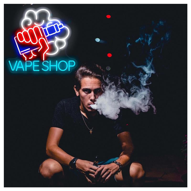 Vape Shop Neon Sign Hand Holdi - Vaping Store recension och pris
